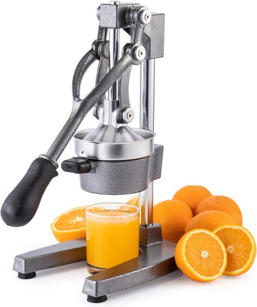 CO-Z Hand Press Juicer Machine, Manual Orange Juicer and Professional Citrus Juicer for Orange Juice Pom Lime Lemon Juice, Commercial Lemon Squeezer and Orange Crusher, Easy to Clean, Gray