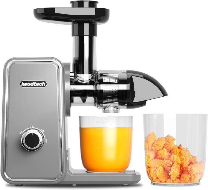 iwodtech cold press juicer slow juicer machines juicer machine for vegetable fruit slow masticating juicer with 2 speed 1 3