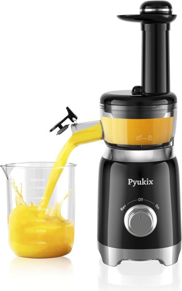 Juicer Machines, Cold Press Masticating Juice Extractor with 30% higher juice yield, Quiet Motor and Reverse Function, Dishwasher Safe, Compact design