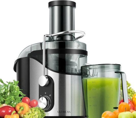 ultrean juicer machine 800w juicer with big mouth 3 feed chute dual speeds centrifugal juice maker for fruits and veggie