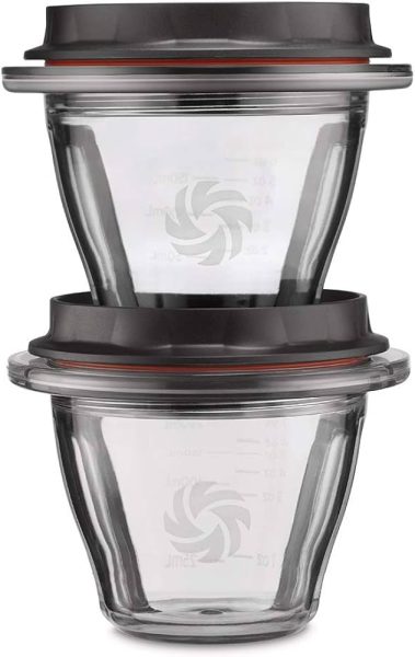 Vitamix Ascent Series Blending Bowls, Two 2 - 8 oz. with SELF-DETECT, Clear - 66192 - (Does not include Base Blade)