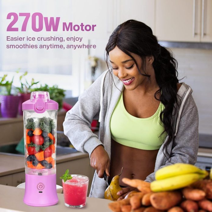 doublecare 20 oz portable blender for smoothies 4000mah electric juicer 270w motor bpa free ip67 waterproof usb fresh ju 3